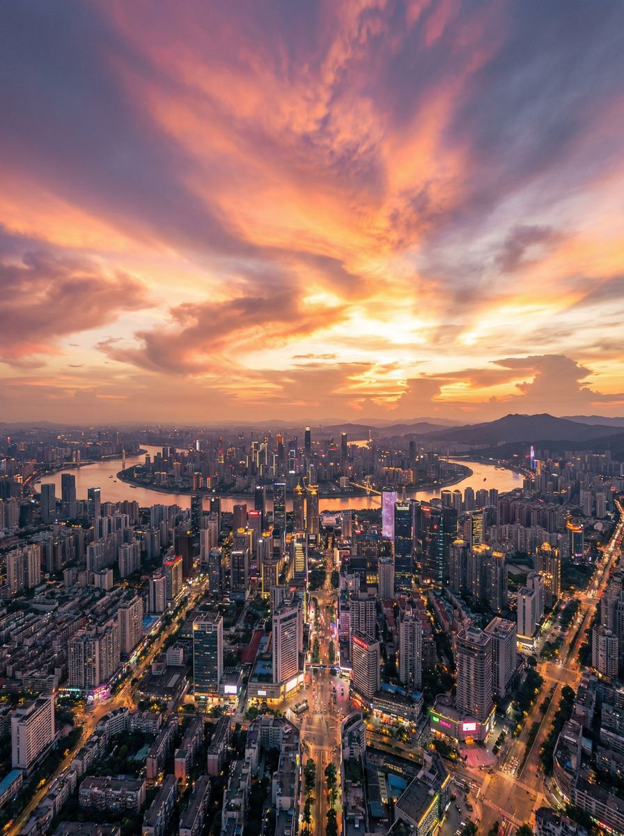 糖心vlog航拍城市风光视频